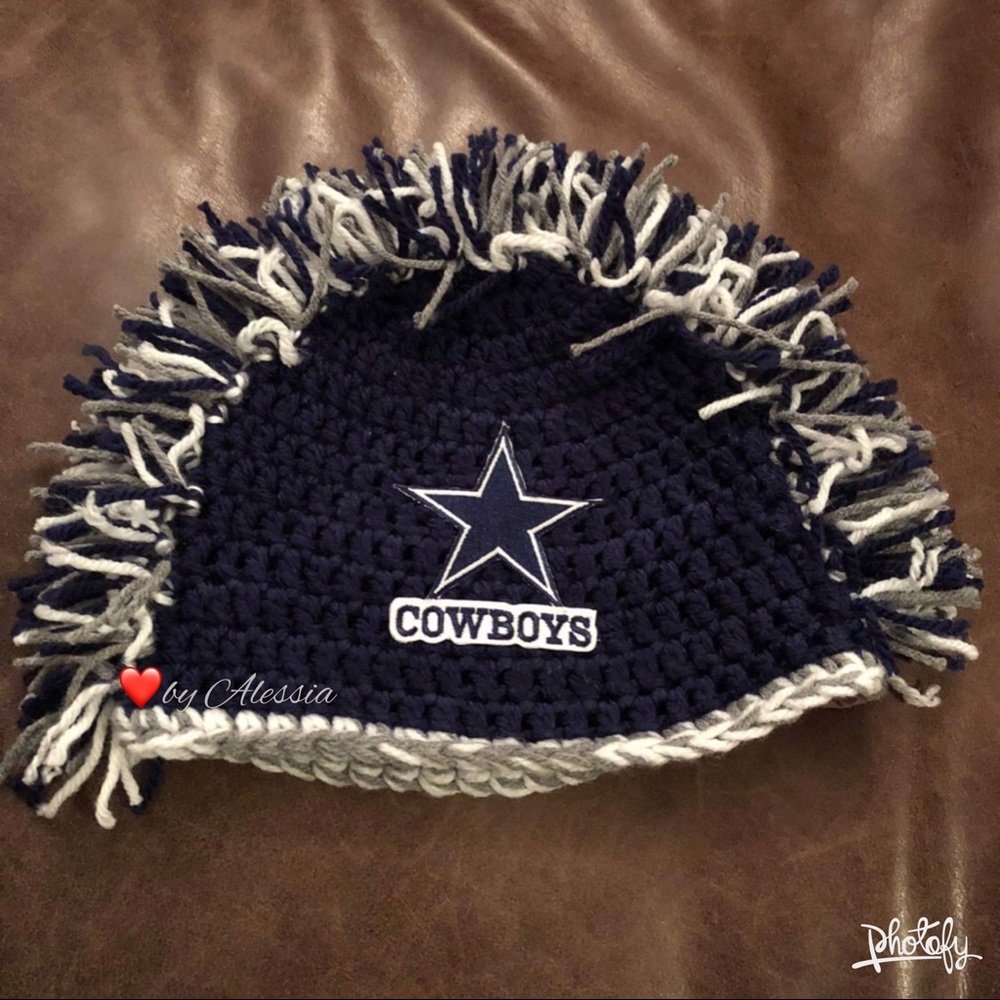 Handmade Dallas Cowboys inspired mohawk hat
